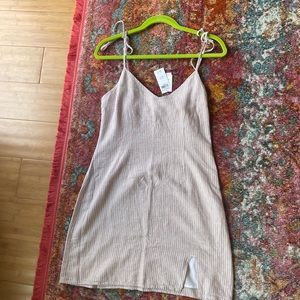Tan and white Abercrombie mini dress NWT